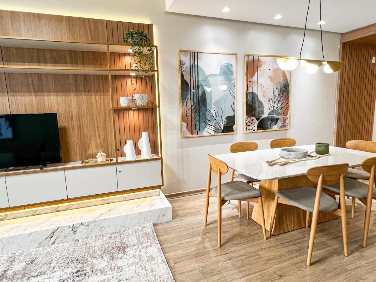 Apto Moderno Com Lareira, Piscina Aquecida E Infra Completo Em 公寓 *