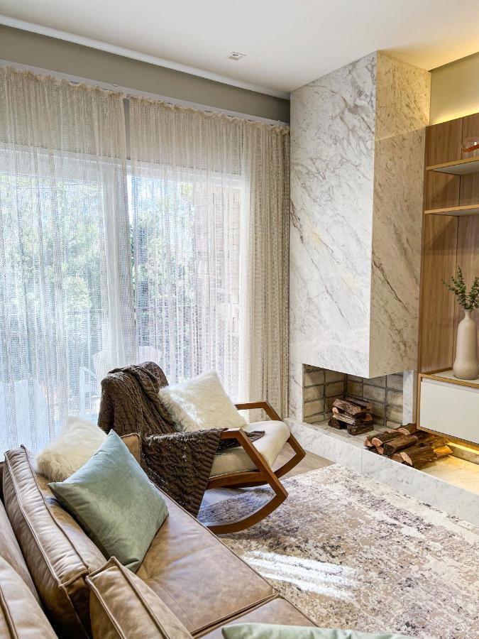 Apto Moderno Com Lareira, Piscina Aquecida E Infra Completo Em 公寓 *